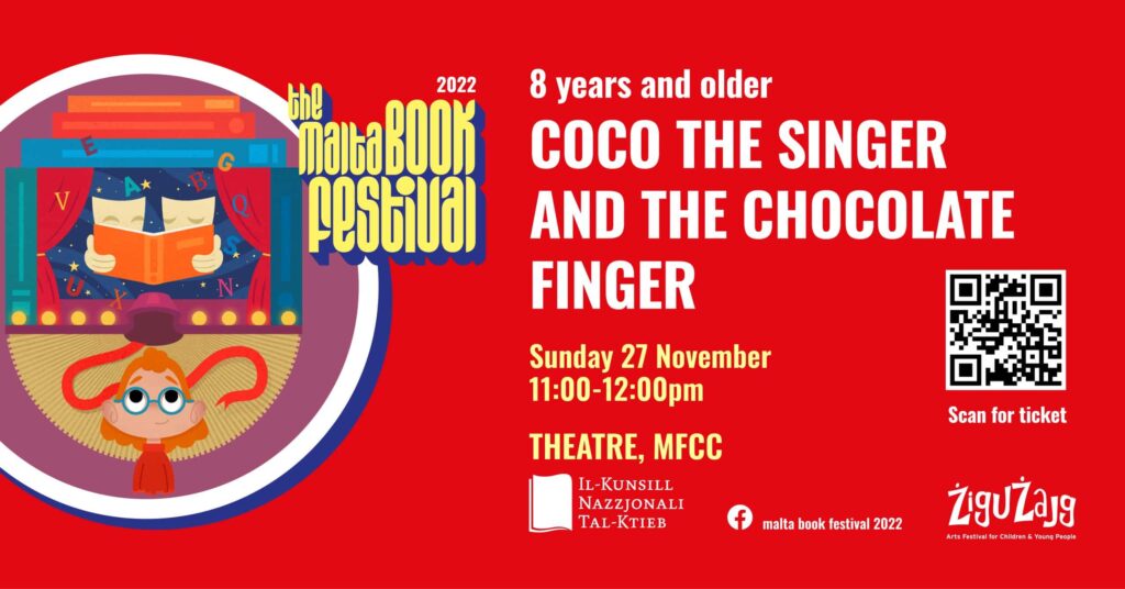 Produzzjoni ŻiguŻajg: Coco the Singer and the Chocolate Finger (8 sa 12-il sena) &#8211; Theatre (EN)