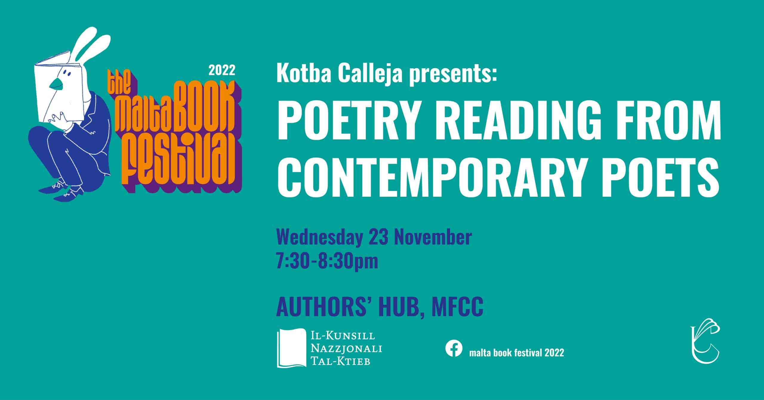 Qari ta’ Poeżija minn Poeti Kontemporanji &#8211; Kotba Calleja – Authors’ Hub (MT)