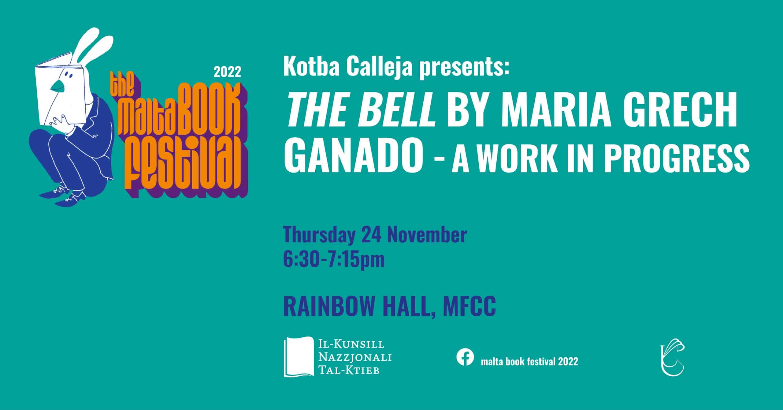 Qari ta’ poeżija: &#8216;The Bell&#8217; minn Maria Grech Ganado, xogħol ġdid għadu fil-proċess &#8211; Kotba Calleja &#8211; Rainbow Hall (EN)