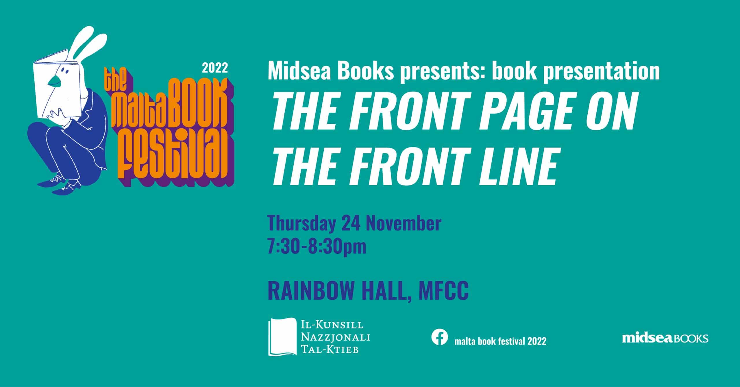 Tnedija ta’ ktieb: &#8216;The front page on the front line&#8217; &#8211; Klabb Kotba Maltin &#8211; Rainbow Hall (EN)