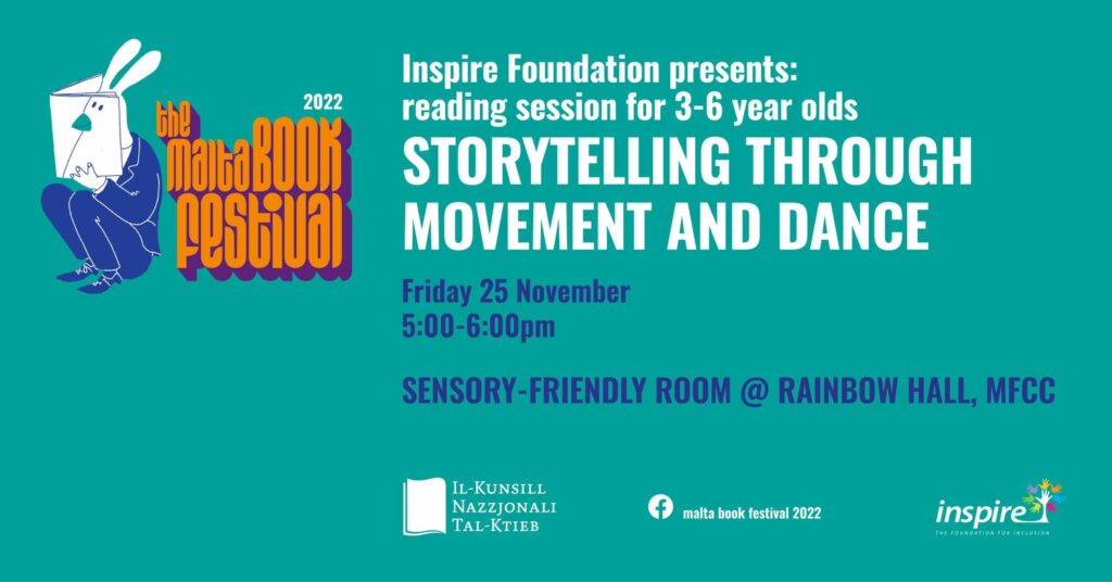 Rakkuntar ta’ stejjer permezz ta’ Moviment u Żfin (3-6 snin) &#8211; Fondazzjoni Inspire &#8211; Sensory Friendly Room @ Rainbow Hall (EN)