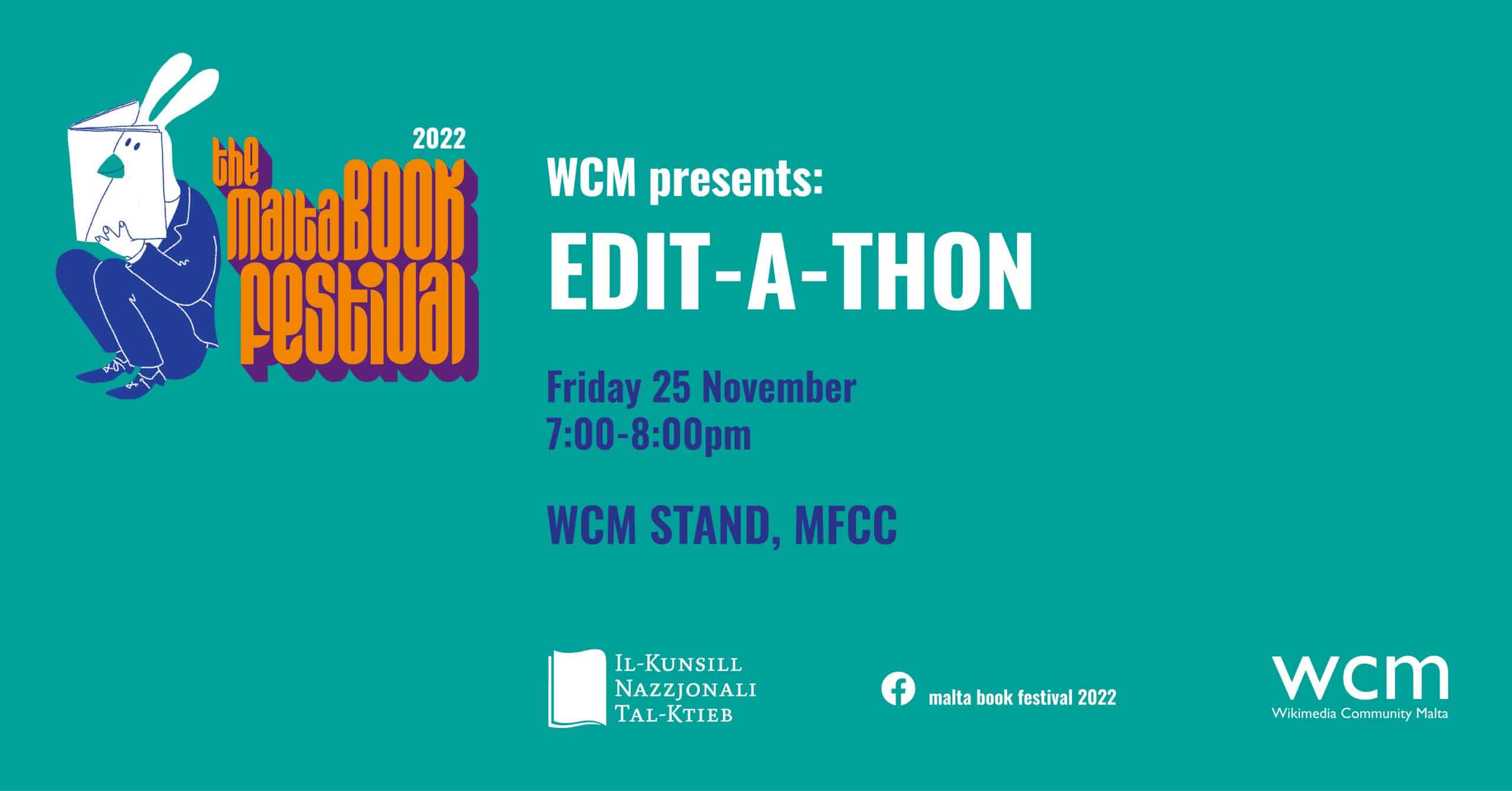 Edit-a-thon &#8211; Wikimedia Community Malta (WCM) &#8211;  Stand WCM (MT/EN)