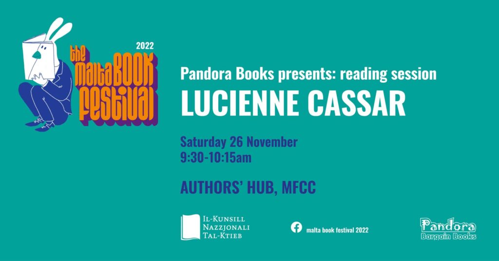 Sessjoni ta’ qari ma’ Lucienne Cassar &#8211; Pandora Books &#8211; Authors’ Hub (MT)