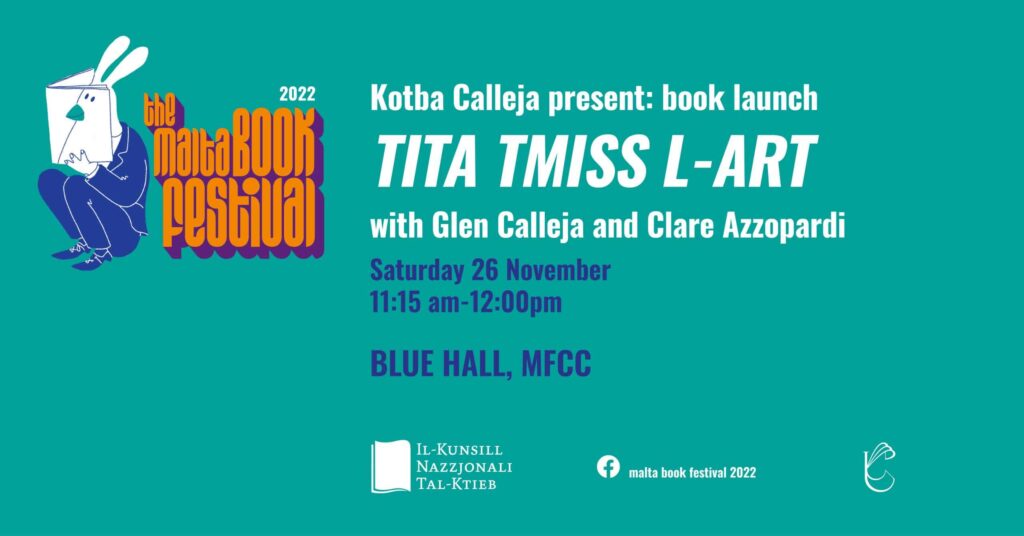Tnedija ta’ ktieb: &#8216;Tita Tmiss l-Art&#8217; ta’ Glen Calleja u Clare Azzopardi &#8211; Kotba Calleja &#8211;  Blue Hall (MT)