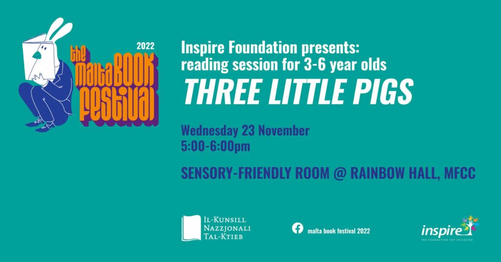 Three Little Pigs (tfal minn 3 sa 6 snin) &#8211; Fondazzjoni Inspire &#8211; Sensory Friendly Room @ Rainbow Hall (EN)