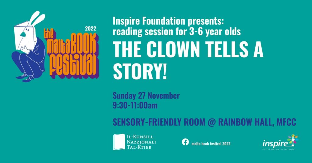 The Clown Tells a  Story! &#8211; Fondazzjoni Inspire &#8211; Sensory Friendly Room @ Rainbow Hall (EN)