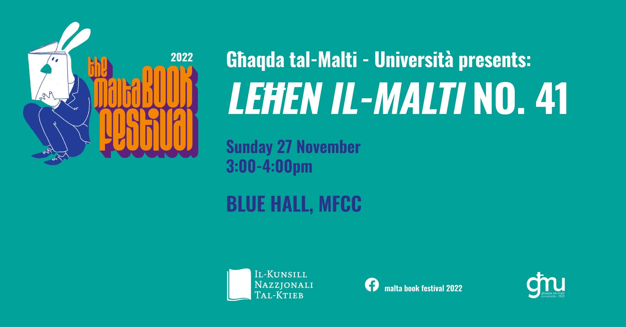 Book launch of Leħen il-Malti no.  41 &#8211; Għaqda tal-Malti &#8211; Università &#8211; Blue Hall (MT)