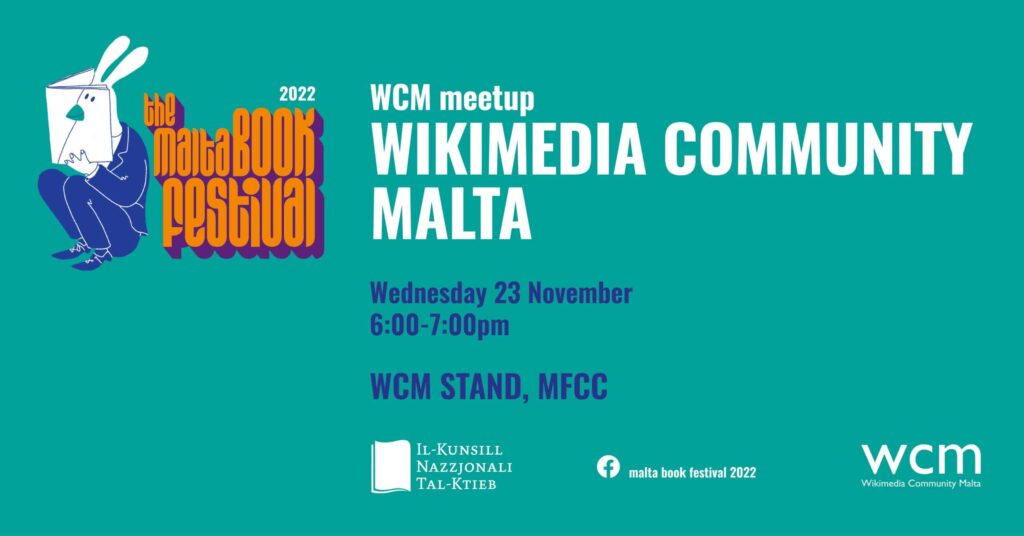 Meetup &#8211; Wikimedia Community Malta (WCM) &#8211; Stand WCM (MT/EN)