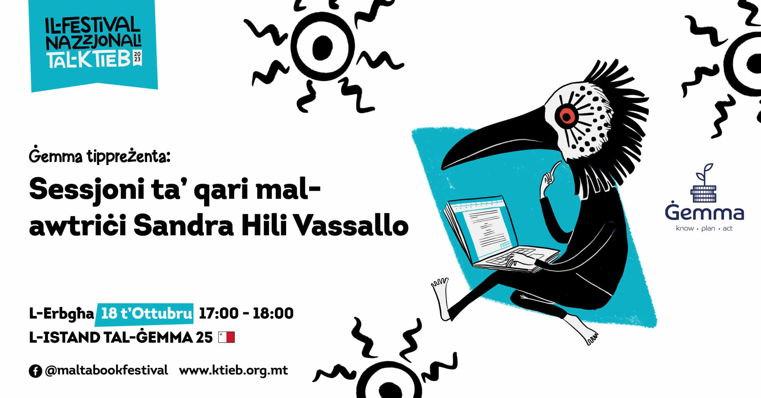 A reading by author Sandra Hili Vassallo &#8211; Ġemma &#8211; Ġemma Stand