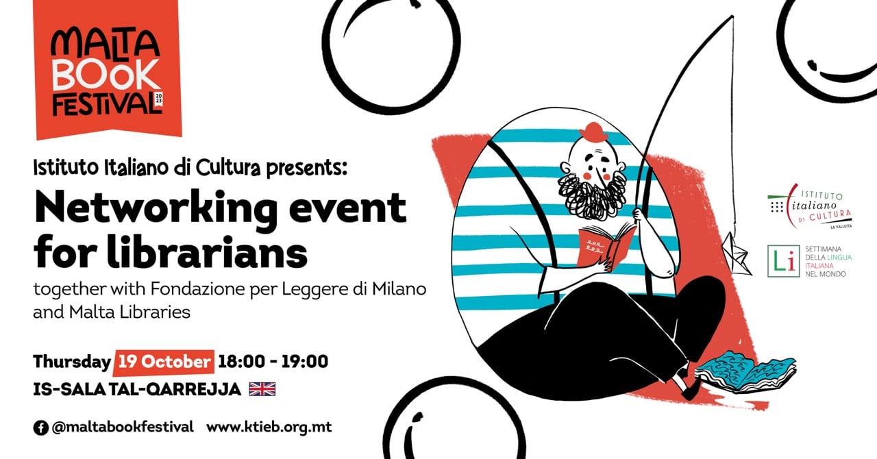 Networking event for librarians together with Fondazione per Leggere di Milano and Malta Libraries &#8211; Istituto Italiano di Cultura &#8211; Is-Sala tal-Qarrejja