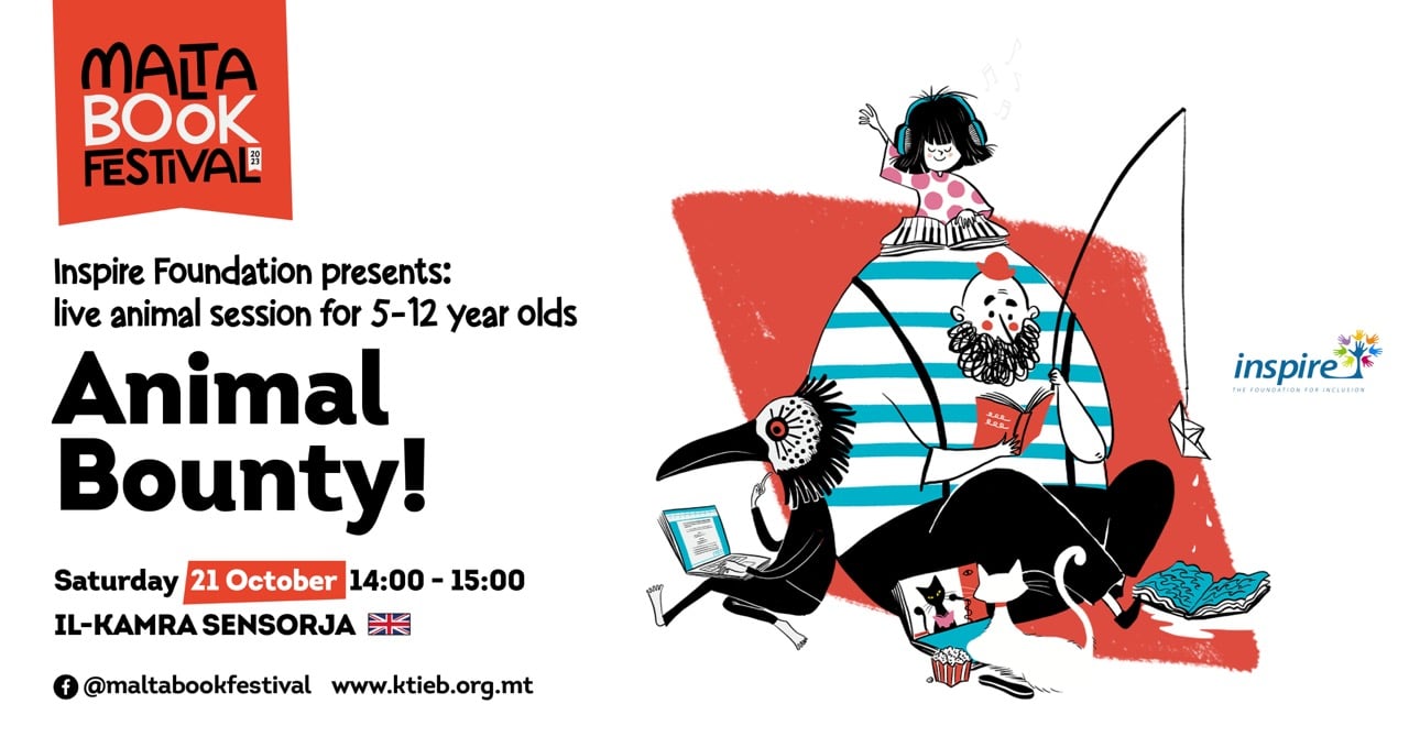 Animal Bounty! Live animal session ( 5-12 year olds) – Inspire Foundation – Il-Kamra Sensorja
