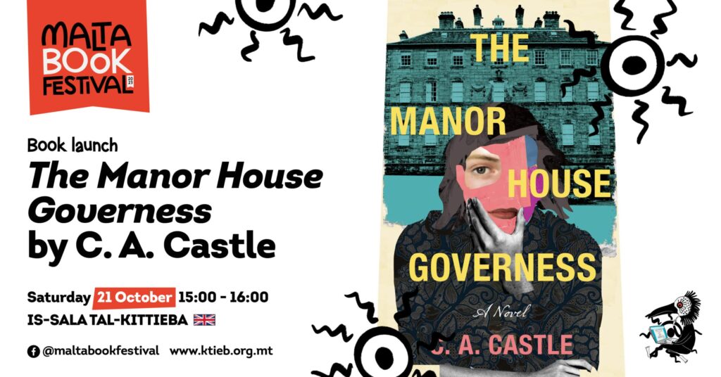 Book launch: &#8216;The Manor House Governess&#8217; (Black and White, Bonnier Books) by C.A. Castle &#8211; Is-Sala tal-Kittieba