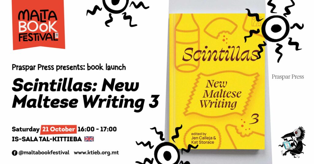 Book launch: &#8216;Scintillas: New Maltese Writing 3&#8217; &#8211; Praspar Press &#8211; Is-Sala tal-Kittieba
