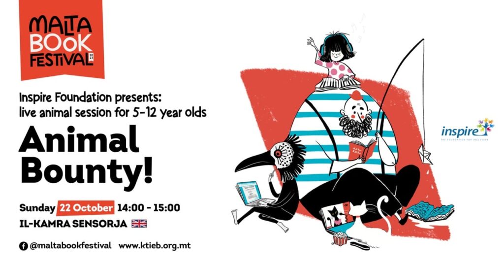 Animal Bounty! Live animal session (5-12 year olds) – Inspire Foundation – Il-Kamra Sensorja