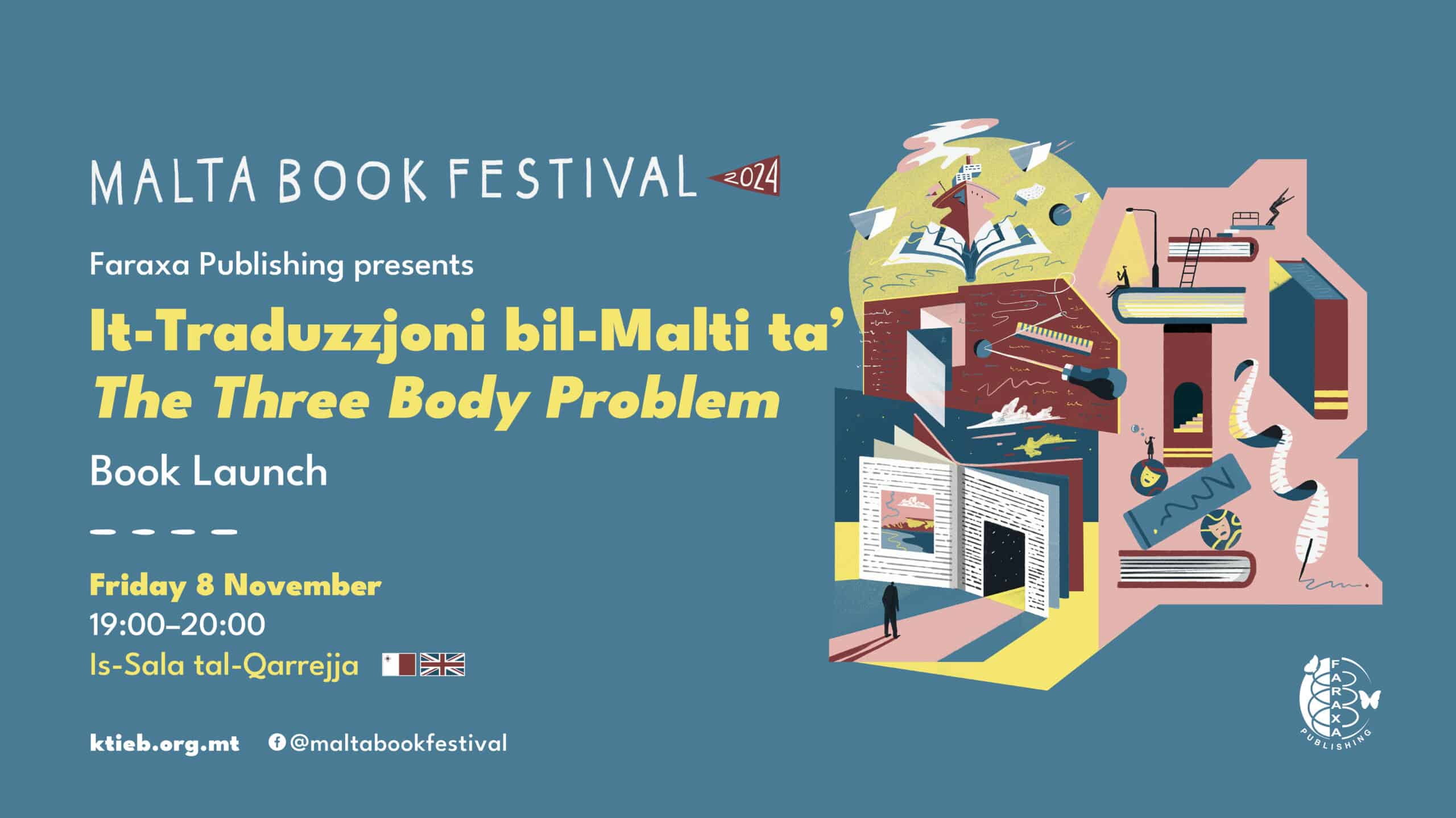 Book launch: The Maltese Translation of ‘The Three Body Problem’ – Faraxa Publishing – Is-Sala tal-Qarrejja /