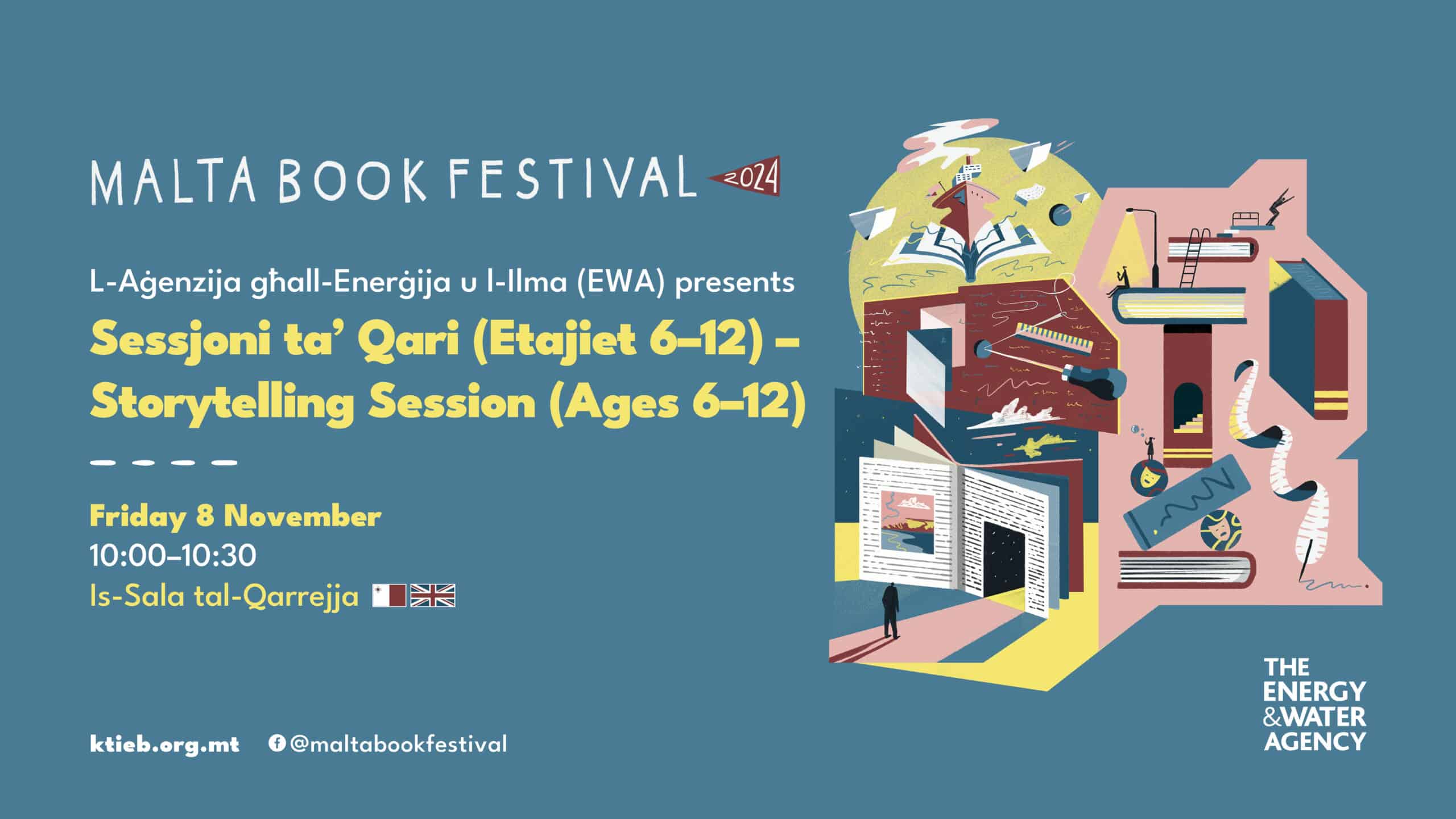 Storytelling Session (Ages 6–12) – Energy and Water Agency (EWA) – Is-Sala tal-Qarrejja  /