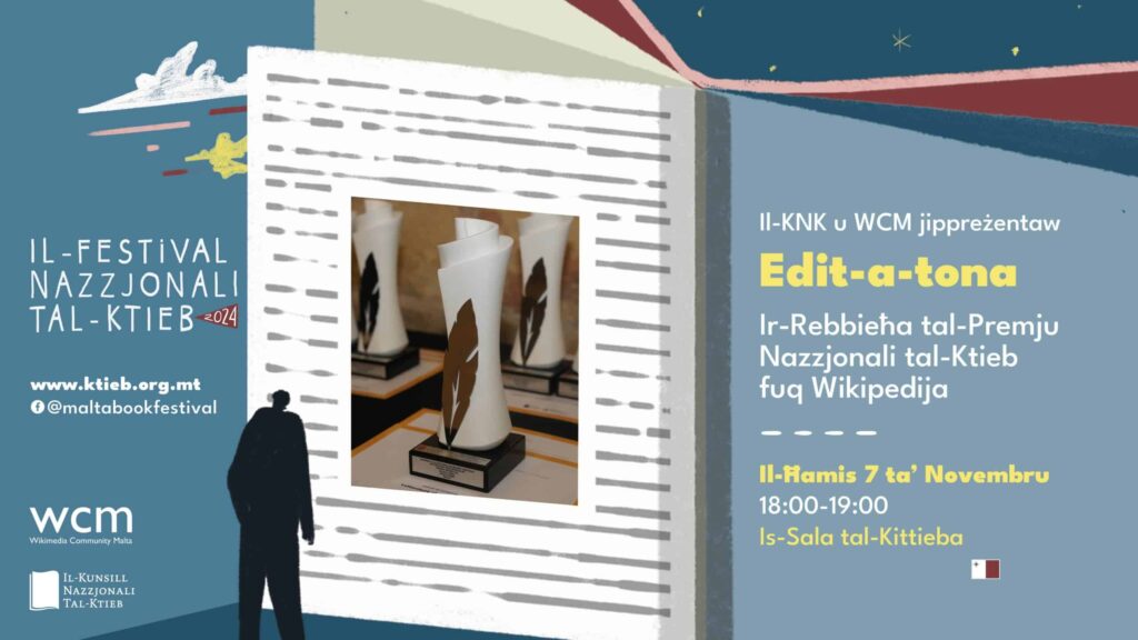 Edit-a-thon: The National Book Prize Winners on Wikipedia –  NBC &#038; Wikimedia Community Malta (WCM) – Is-Sala tal-Kittieba