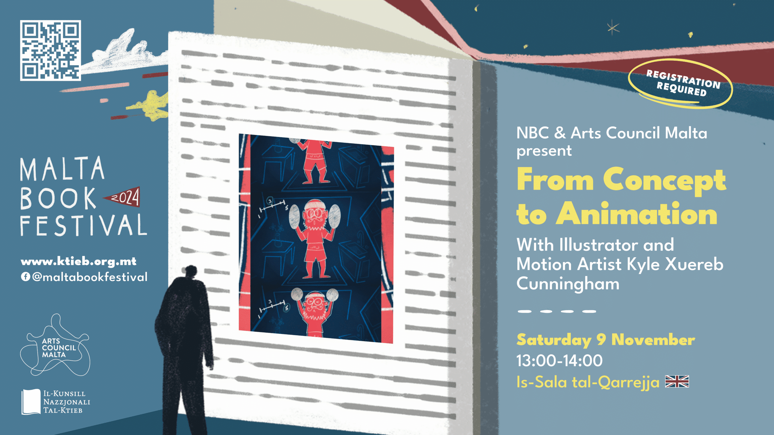 From Concept to Animation: Kyle Xuereb Cunningham&#8217;s Malta Book Festival Promos – NBC &#038; Arts Council Malta (ACM) – Is-Sala tal-Qarrejja