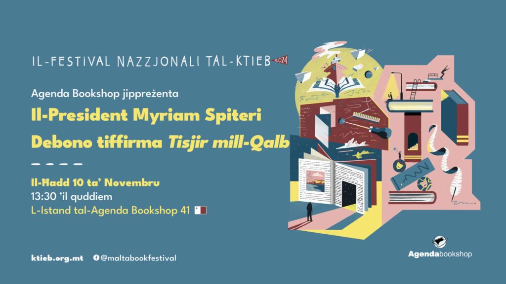 H.E. President Myriam Spiteri Debono signs &#8216;Tisjir mill-Qalb&#8217; – Agenda Bookshop – Agenda Bookshop Stand 41