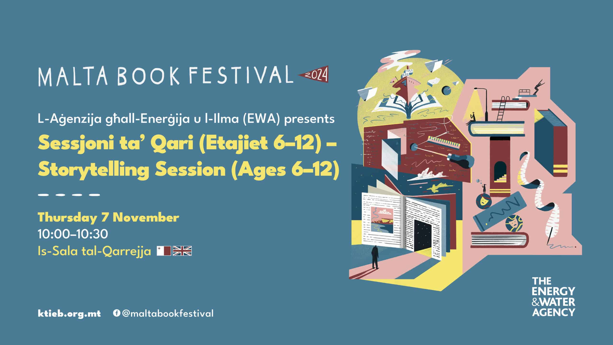 Storytelling Session (Ages 6–12) – Energy and Water Agency (EWA) – Is-Sala tal-Qarrejja  /