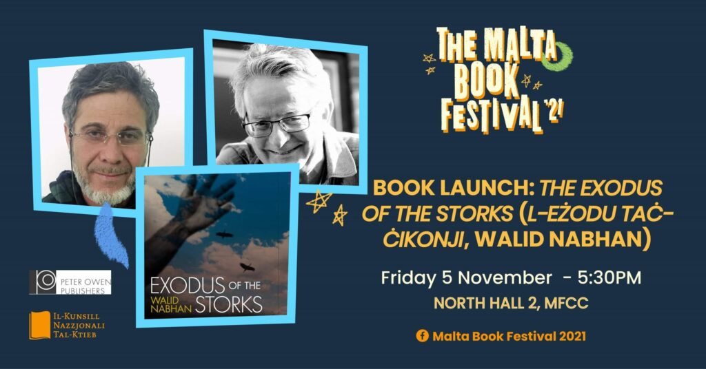 TNEDIJA TA’ KTIEB: &#8216;EXODUS OF THE STORKS&#8217; (L-EŻODU TAĊ-ĊIKONJI, WALID NABHAN) &#8211; PETER OWEN PUBLISHERS / KNK