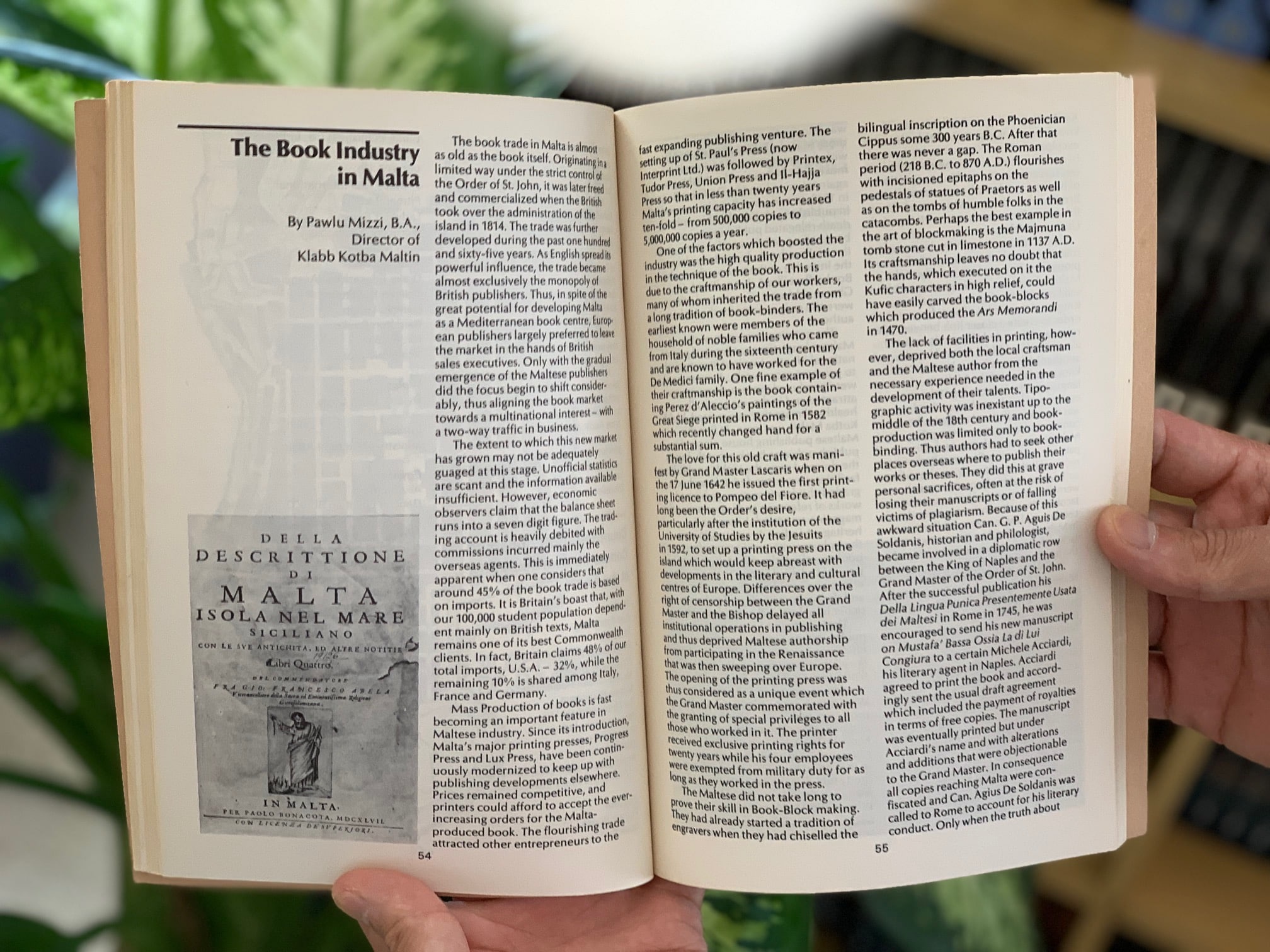 Image of ‘The Book Industry in Malta’: an article by Pawlu Mizzi for the first Malta International Book Fair