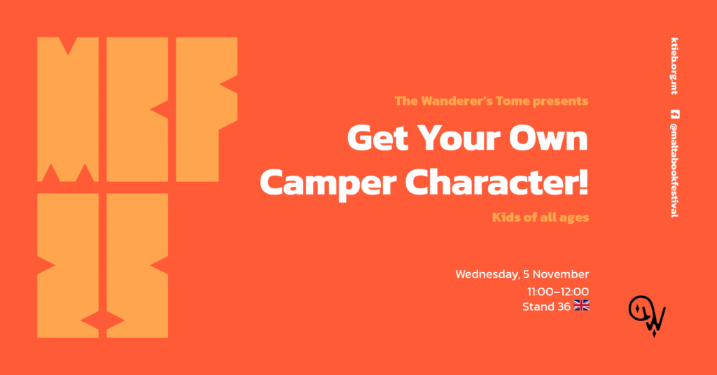 Get Your Own Camper Character! (Kids of all ages) – The Wanderer’s Tome – Stand 36 🇬🇧