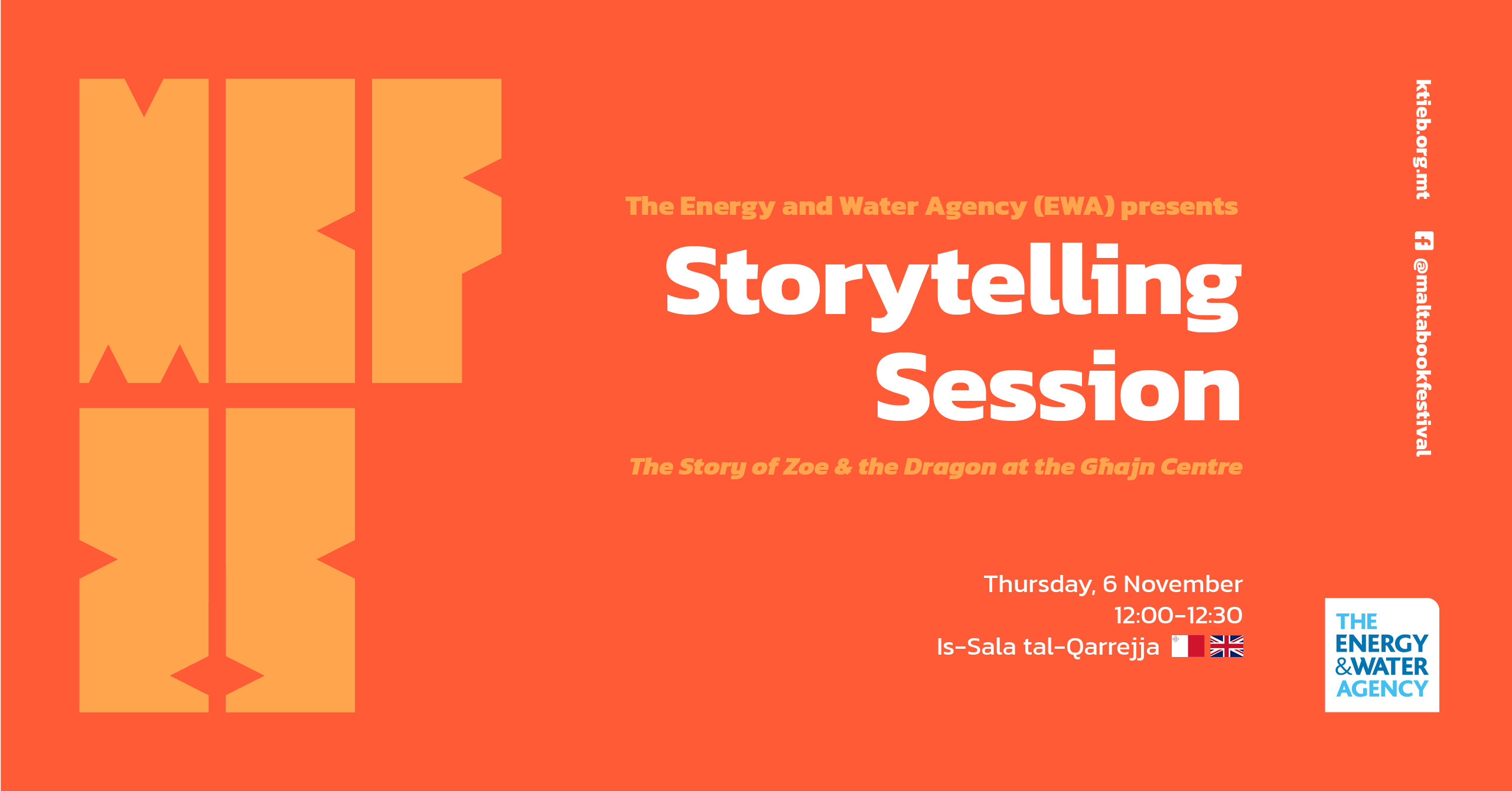 Storytelling Session: The Stories of Zoe and the Dragon at the Għajn Centre – Energy and Water Agency (EWA) – Is-Sala tal-Qarrejja 🇲🇹/🇬🇧
