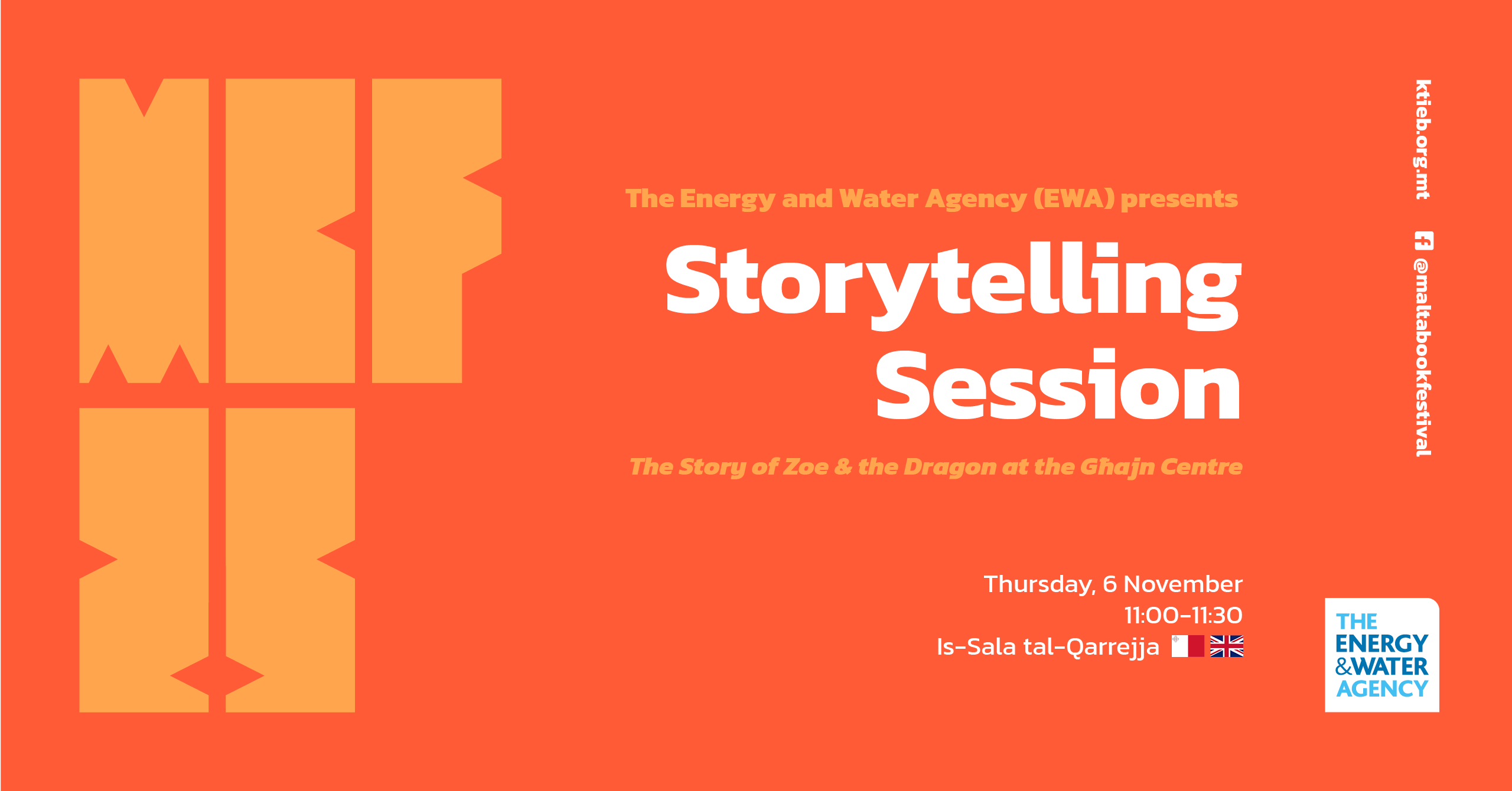 Storytelling Session: The Story of Zoe &amp; the Dragon at the Għajn Centre – Energy and Water Agency (EWA) – Is-Sala tal-Qarrejja 🇲🇹/🇬🇧