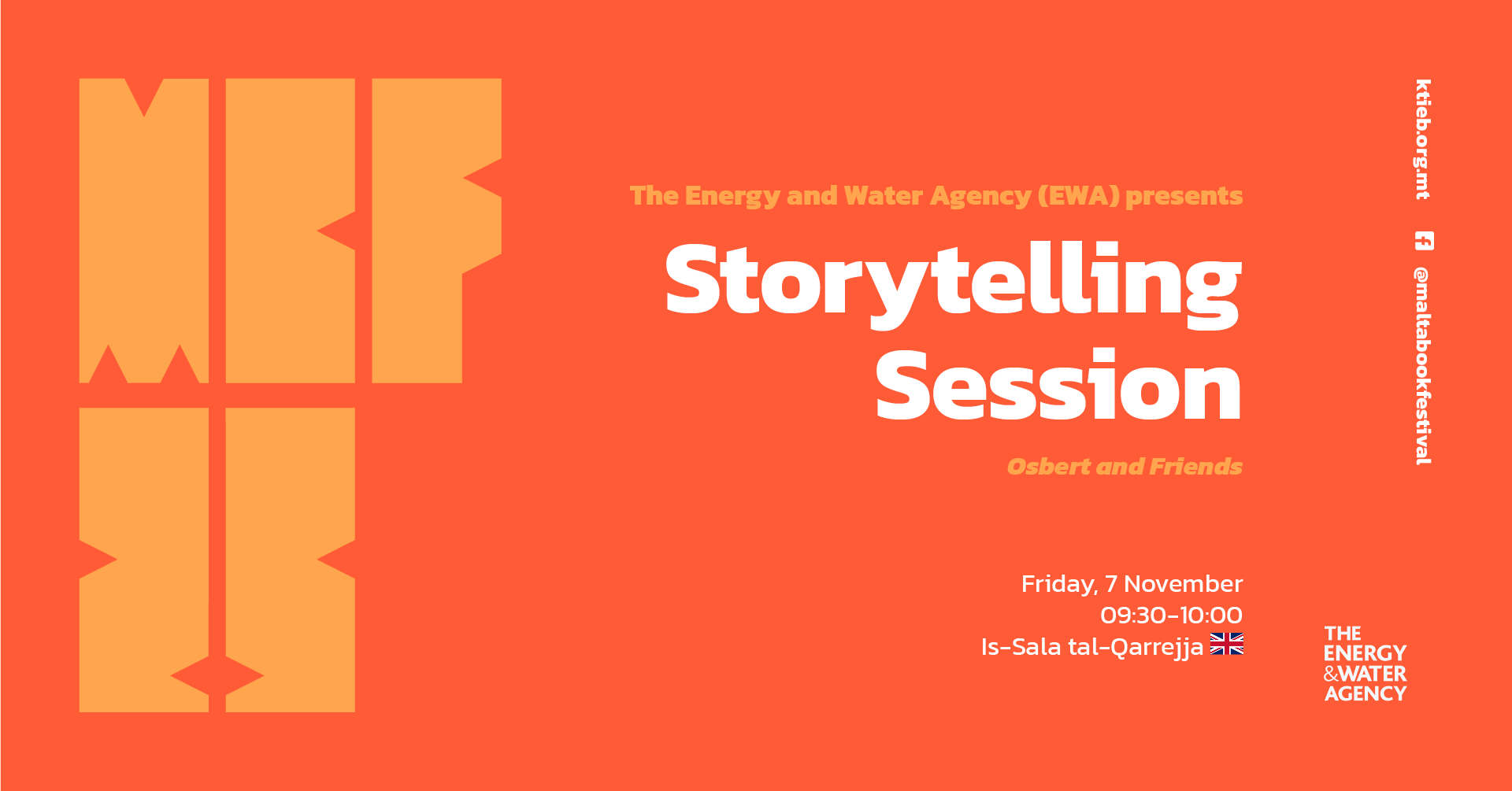 Storytelling Session: Osbert and Friends – Energy and Water Agency (EWA) – Is-Sala tal-Qarrejja 🇬🇧