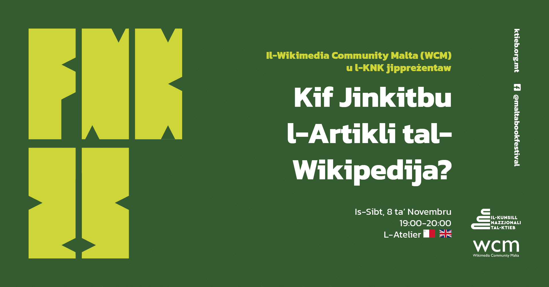 Wikipedia Editing Workshop – Wikimedia Community Malta (WCM) &amp; NBC – L-Atelier 🇲🇹/🇬🇧
