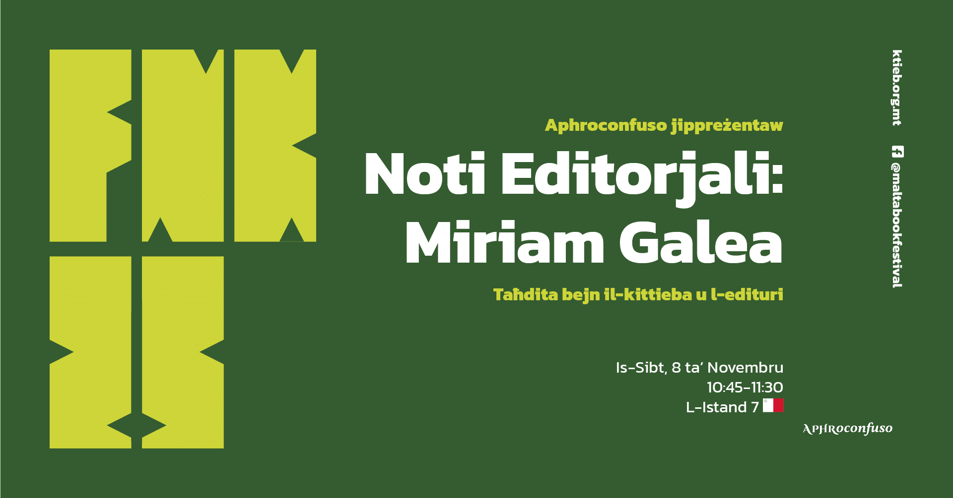 Editorial Notes: Miriam Galea – A conversation between the writer and the editors  – Aphroconfuso – Stand 7  🇲🇹