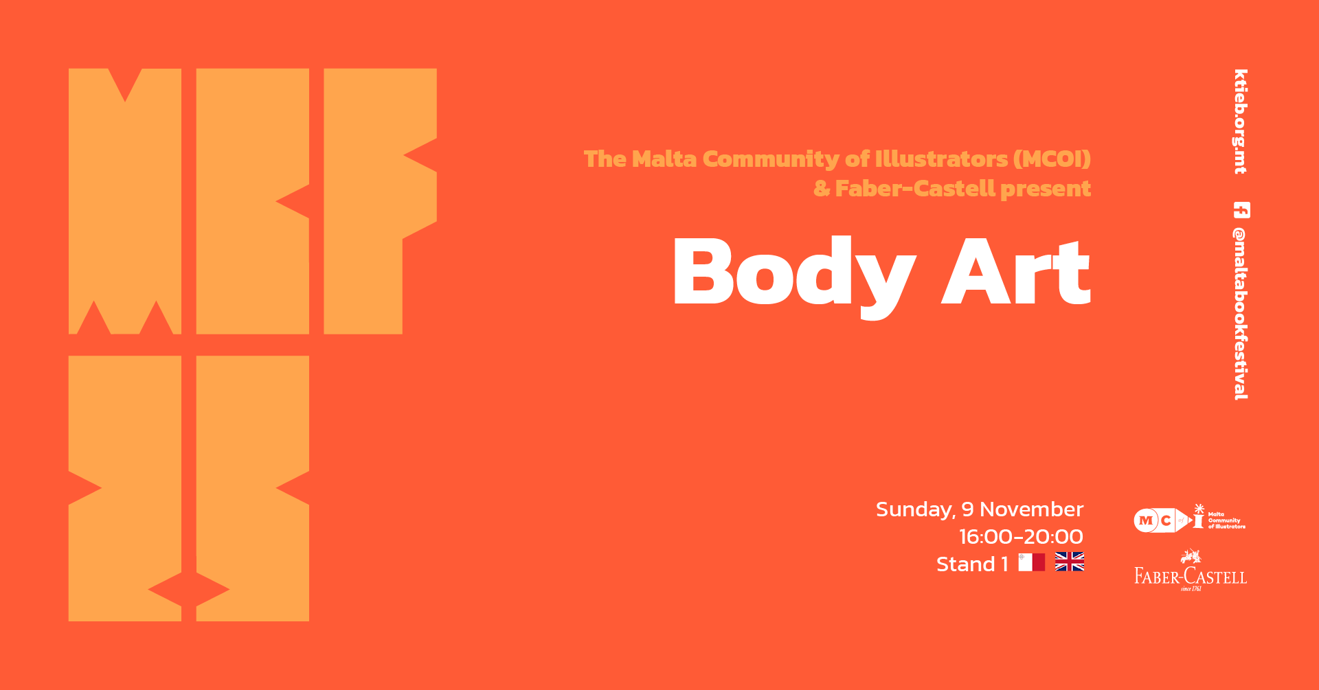 Body Art – Malta Community of Illustrators (MCOI) &amp; Faber-Castell – Stand 1 🇲🇹/🇬🇧