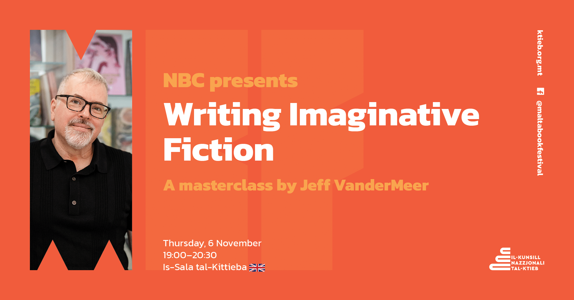 Writing Imaginative Fiction: A Masterclass by Jeff VanderMeer – NBC – Is-Sala tal-Kittieba 🇬🇧