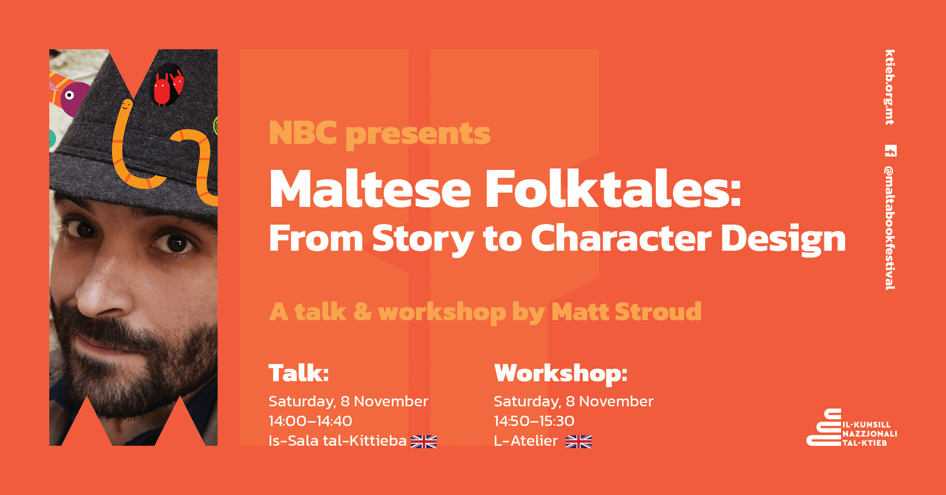 Maltese Folktales: From Story to Character Design (Ages 16+): Talk and workshop by Matt Stroud – NBC – Is-Sala tal-Kittieba &amp; L-Atelier 🇬🇧