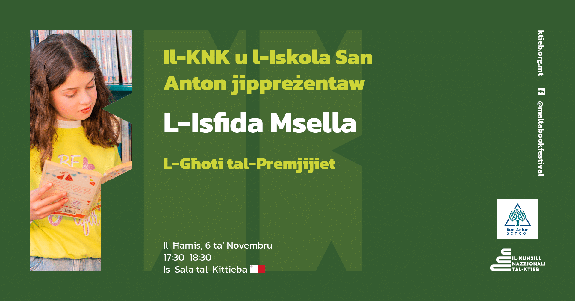 L-Isfida Msella – KNK u l-Iskola San Anton – Is-Sala tal-Kittieba 🇲🇹