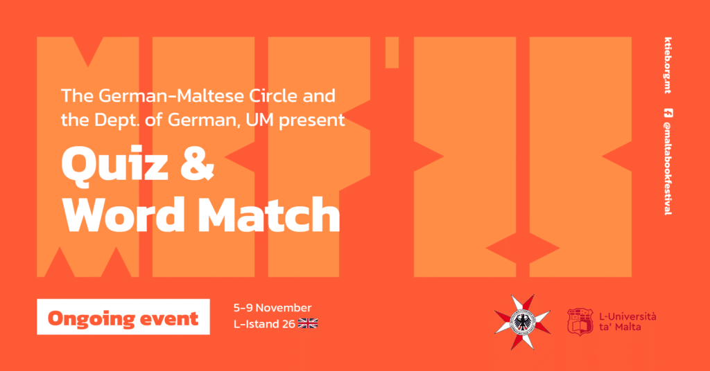 Kwizz u Tqabbil ta’ Kliem – German-Maltese Circle / Dept. of German, UM – L-Istand 26 🇬🇧