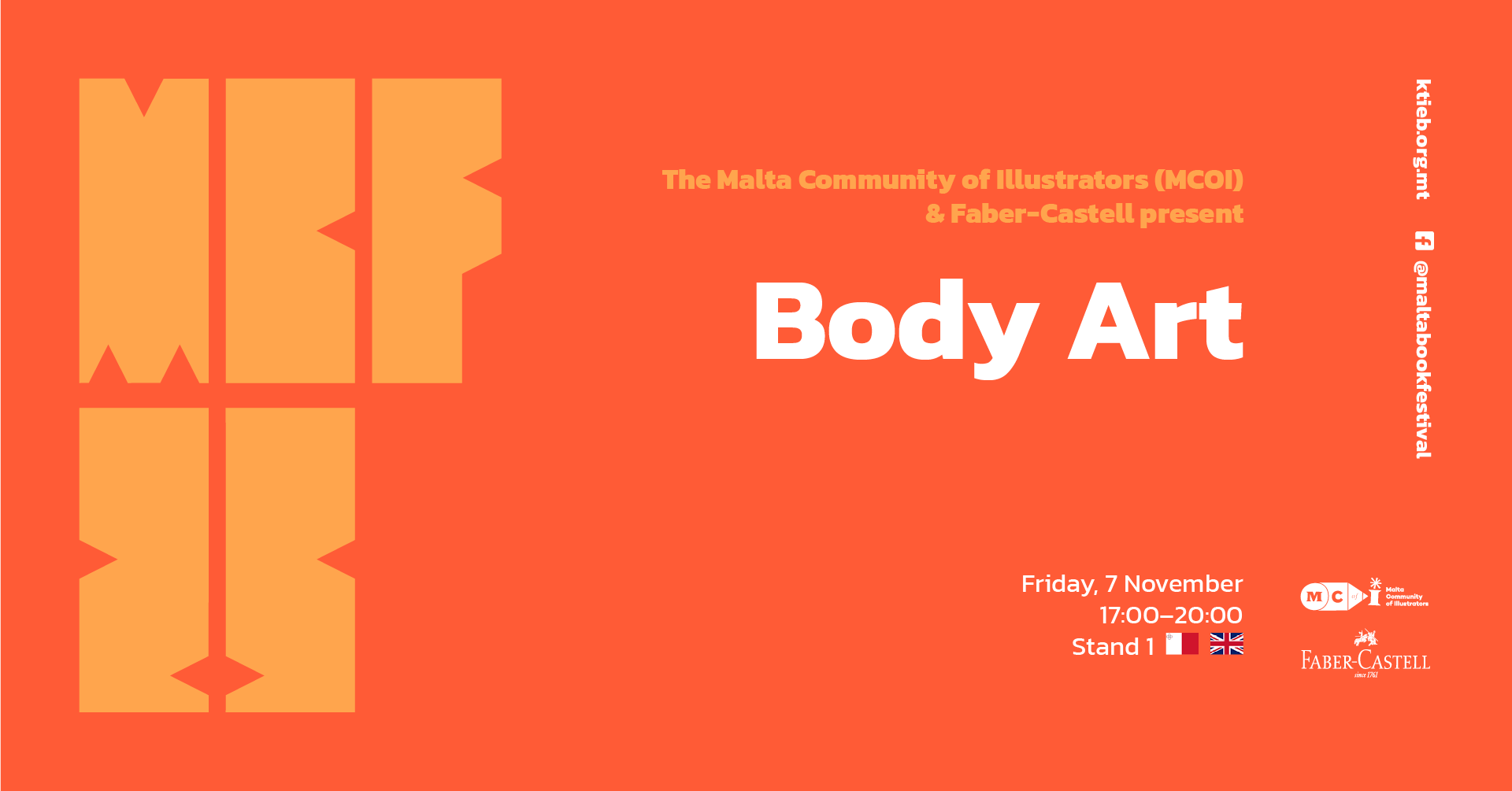 Body Art – Malta Community of Illustrators (MCOI) &amp; Faber-Castell – Stand 1 🇲🇹/🇬🇧