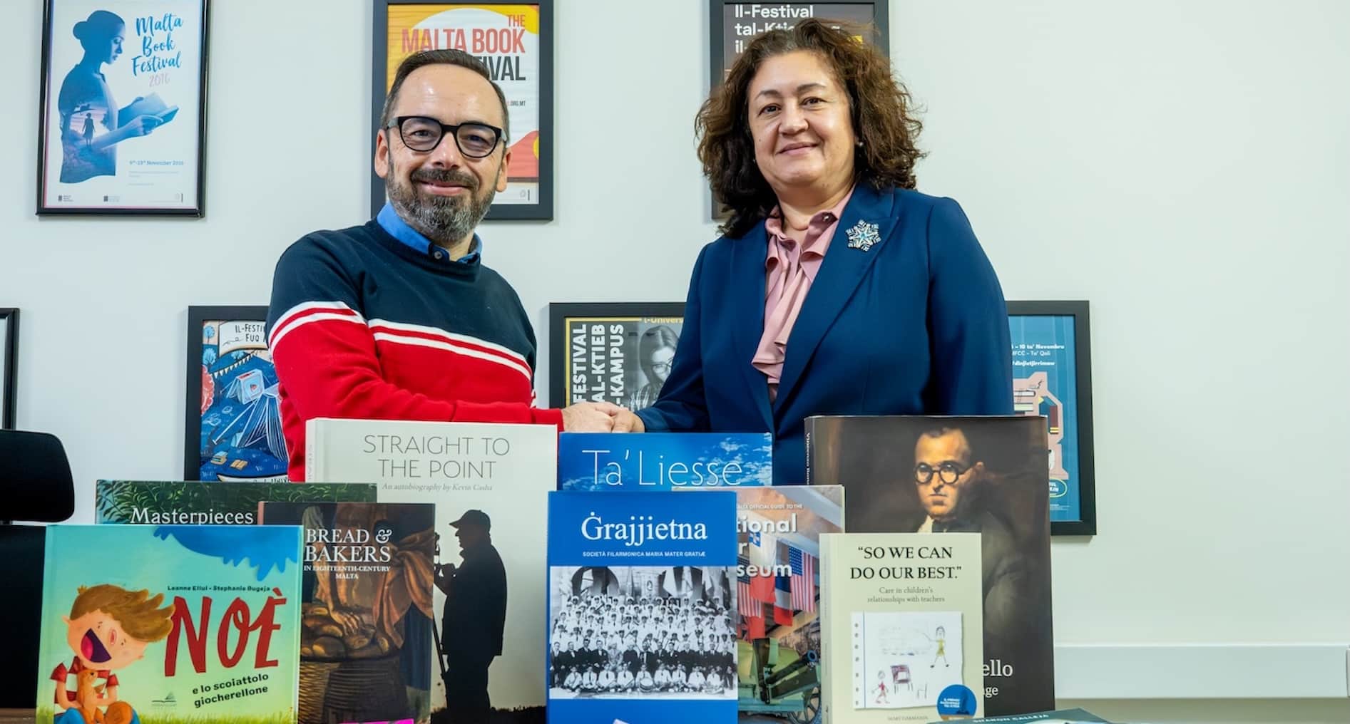 A book donation by the National Book Council to Malta Libraries