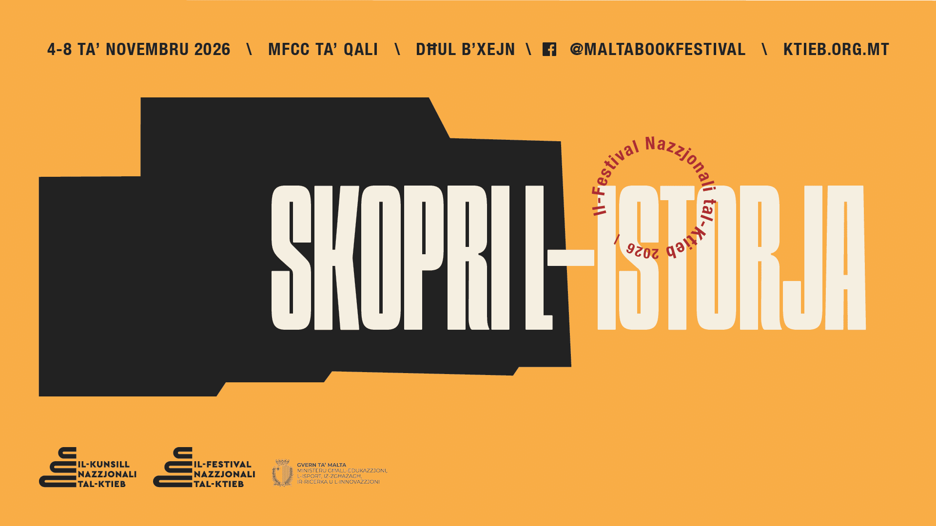Skopri l-Istorja fil-Festival Nazzjonali tal-Ktieb!