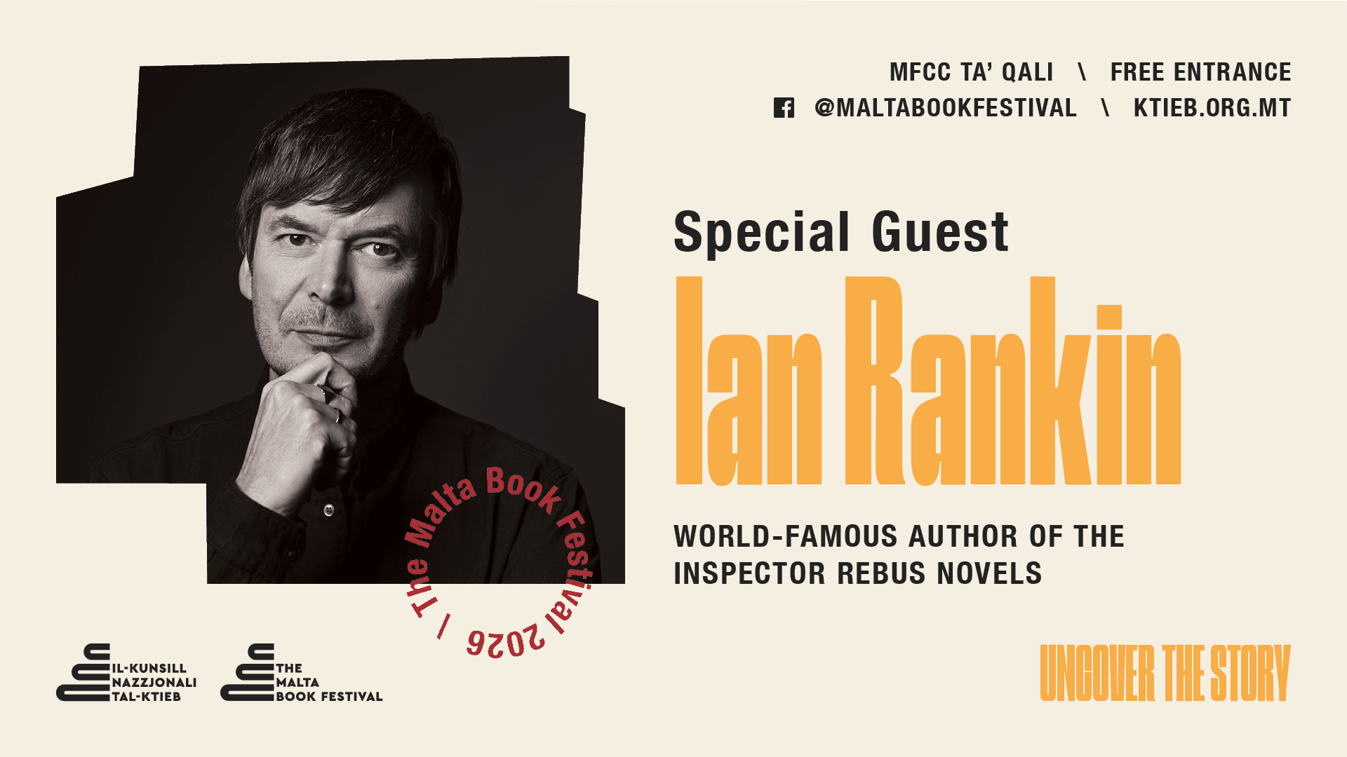 World-Famous Scottish Crime Writer Ian Rankin heads to Malta Book Festival ’26