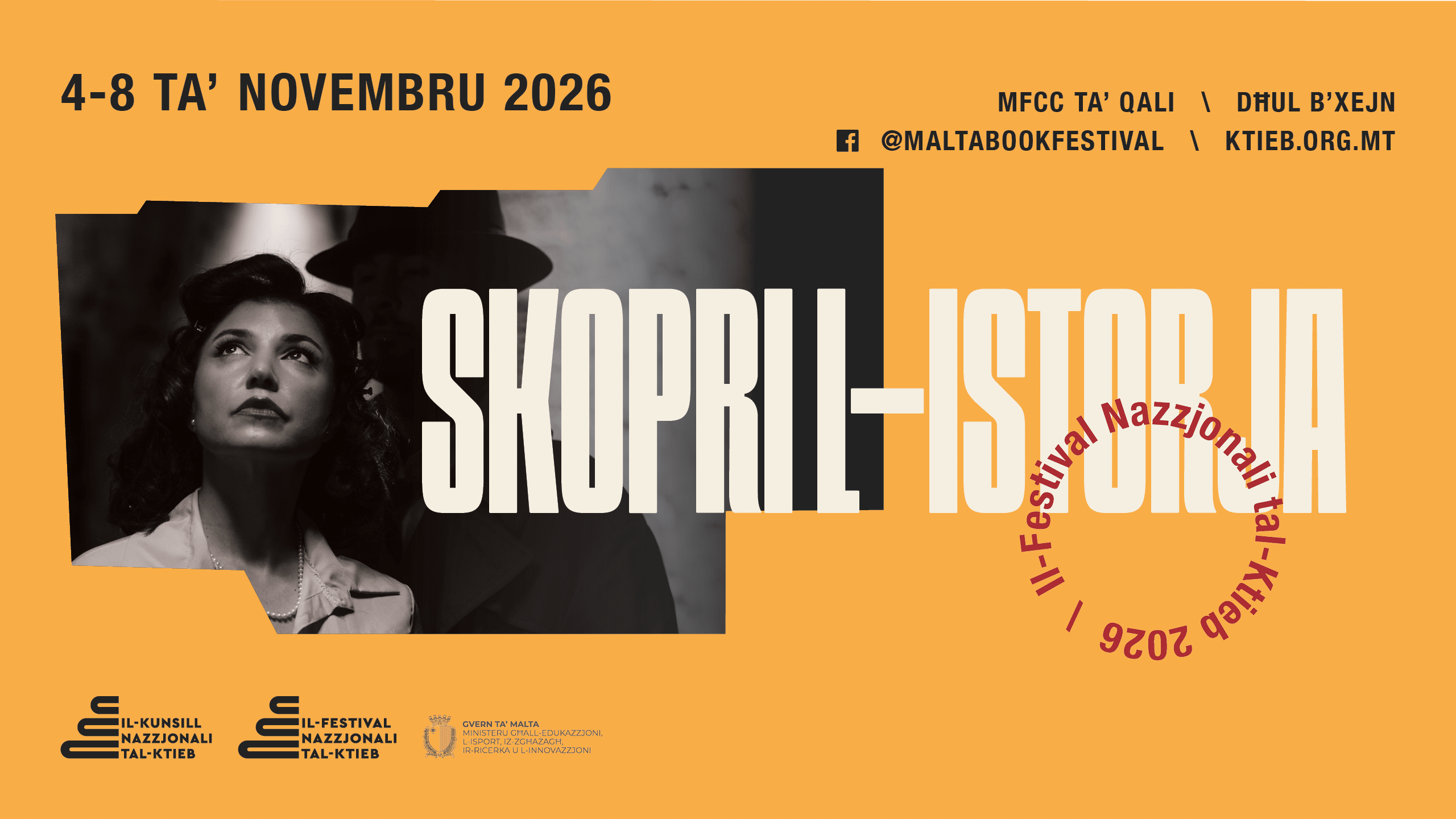 Ejja Skopri l-Istorja – Jitnieda l-Poster tal-Festival Nazzjonali tal-Ktieb 2026!
