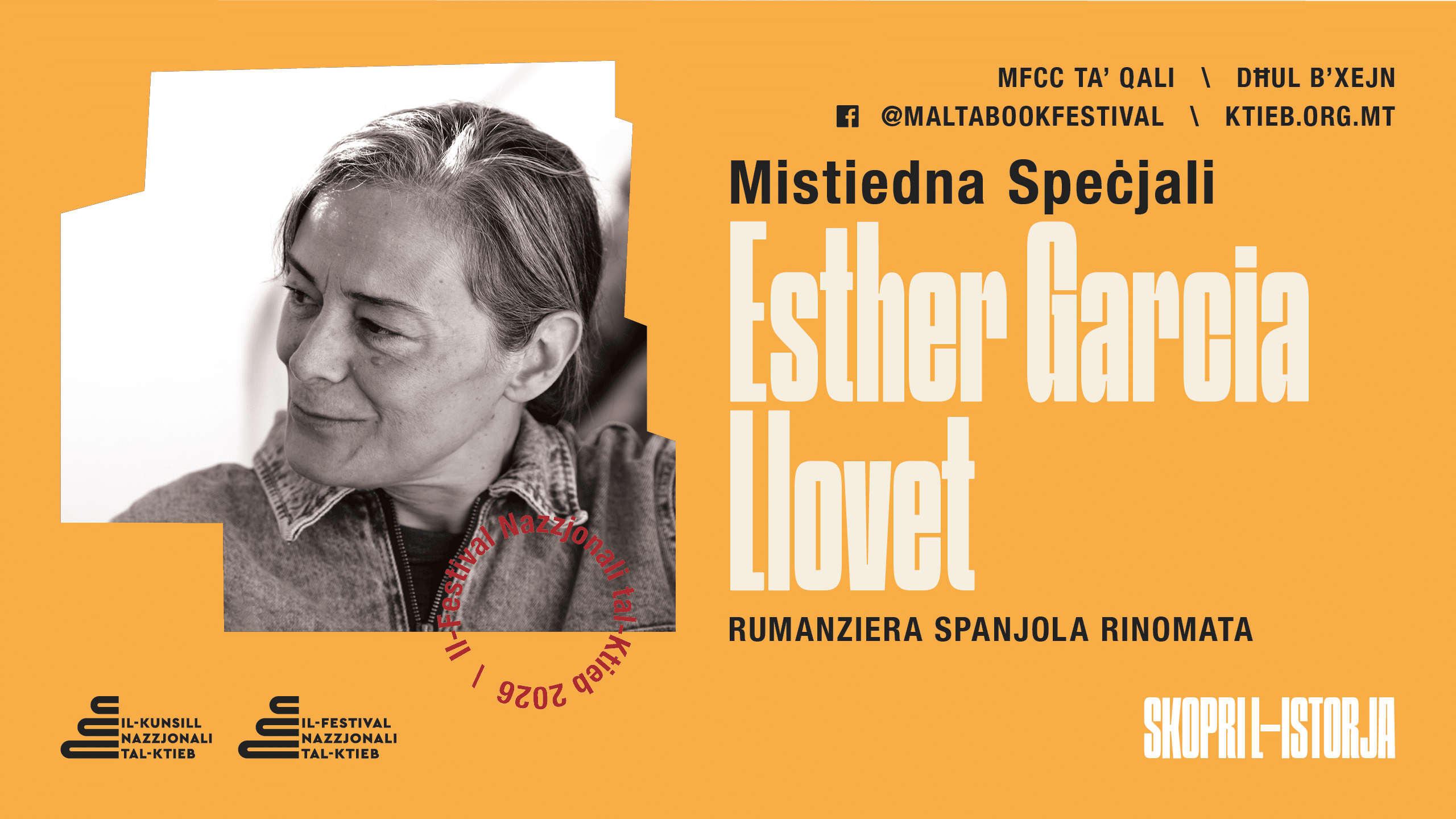 L-awtriċi rinomata Spanjola Esther García Llovet mistiedna speċjali waqt il-Festival Nazzjonali tal-Ktieb 2026