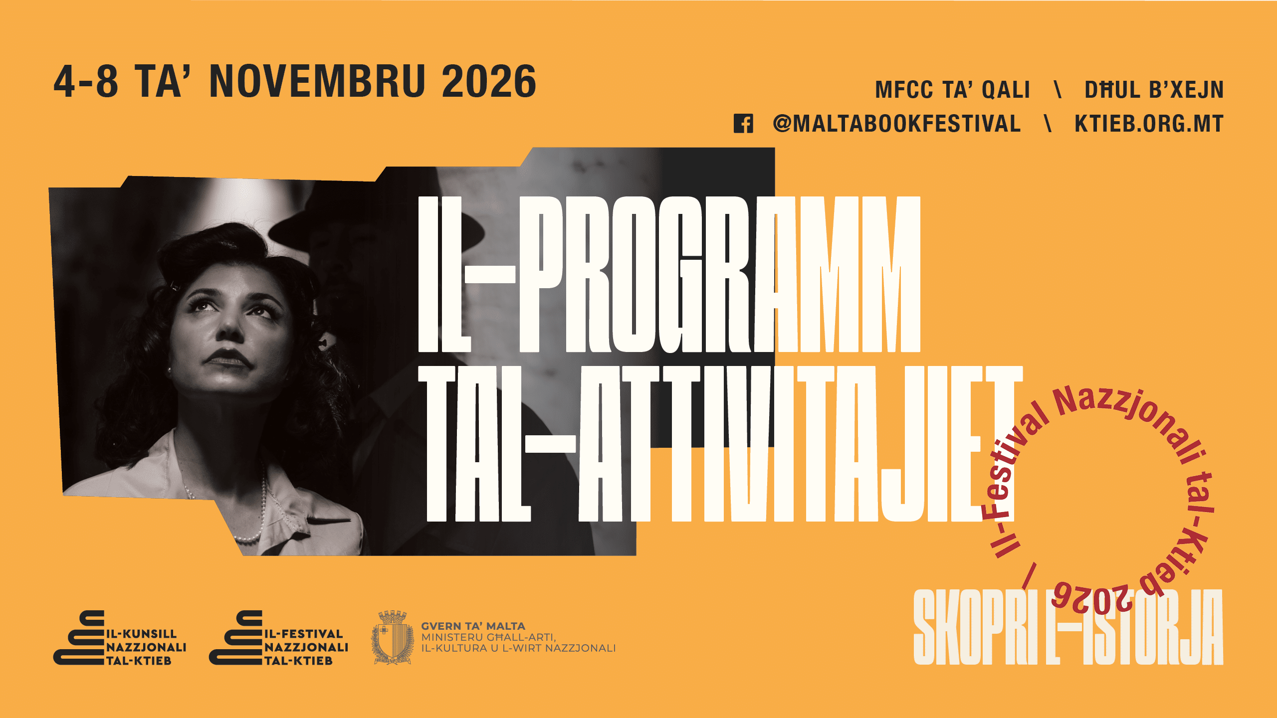Segwi l-Ħjiliet u Skopri l-Istorja: Joħorġu l-programm u l-filmat tal-Festival Nazzjonali tal-Ktieb!