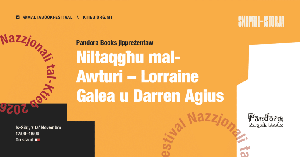Niltaqgħu mal-Awturi – Lorraine Galea u Darren Agius – Pandora Books 🇲🇹