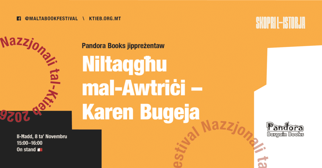 Niltaqgħu mal-Awtriċi – Karen Bugeja – Pandora Books 🇲🇹