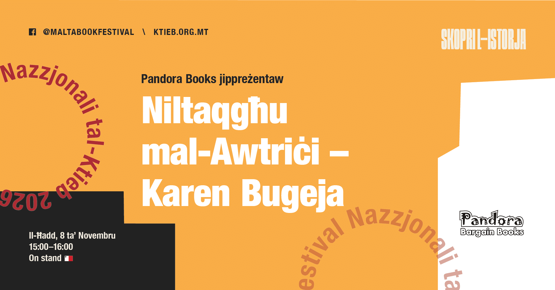 Niltaqgħu mal-Awtriċi – Karen Bugeja – Pandora Books 🇲🇹