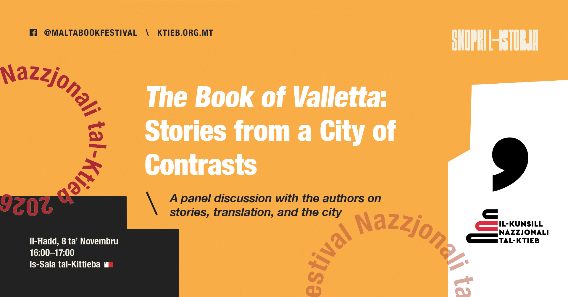 ‘The Book of Valletta’: Stejjer Minn Belt Kollha Kuntrasti – Comma Press u KNK 🇬🇧