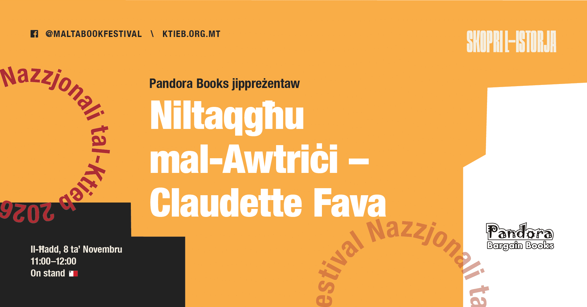 Meet the Author – Claudette Fava – Pandora Books 🇲🇹