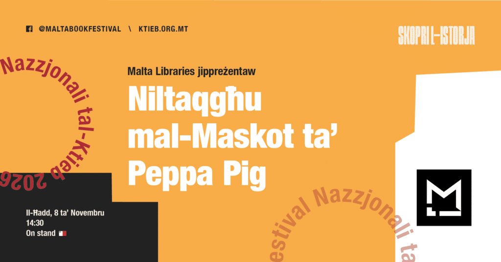 Niltaqgħu mal-Maskot ta’ Peppa Pig – Malta Libraries 🇲🇹